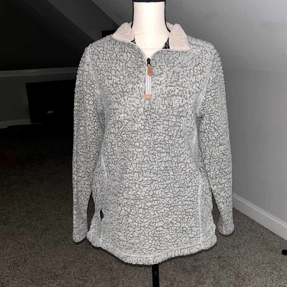 Light grey Simply southern sherpa jacket.
